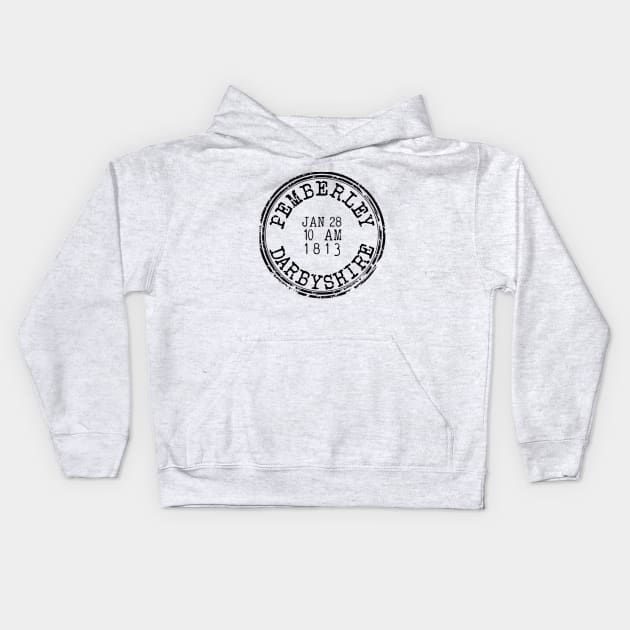 Pemberley Stamp Kids Hoodie by pembertea